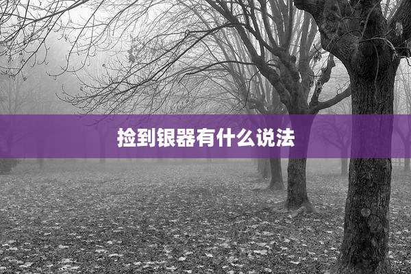 捡到银器有什么说法