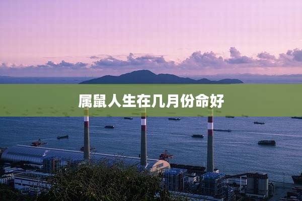 属鼠人生在几月份命好