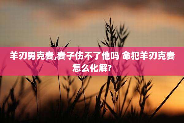 羊刃男克妻,妻子伤不了他吗 命犯羊刃克妻怎么化解?