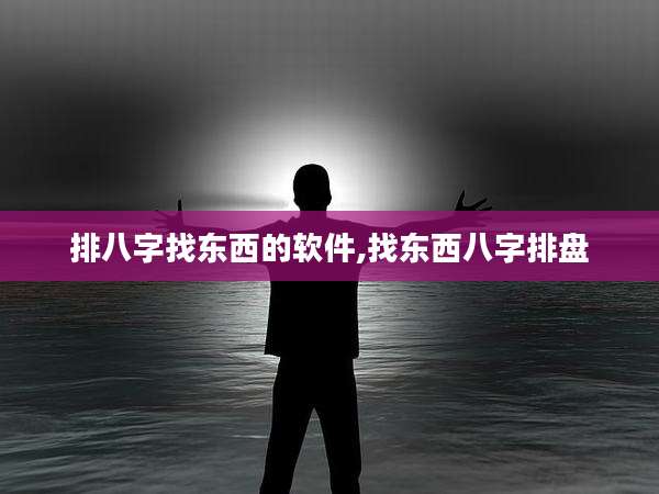 排八字找东西的软件,找东西八字排盘
