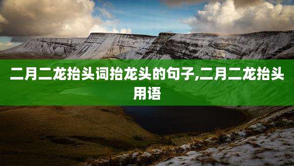二月二龙抬头词抬龙头的句子,二月二龙抬头用语