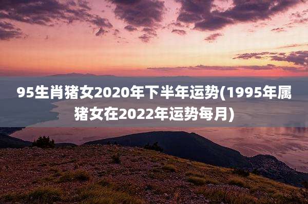 95生肖猪女2020年下半年运势(1995年属猪女在2022年运势每月)