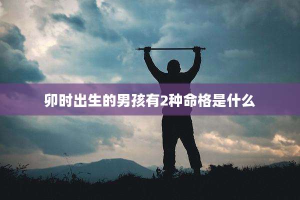 卯时出生的男孩有2种命格是什么