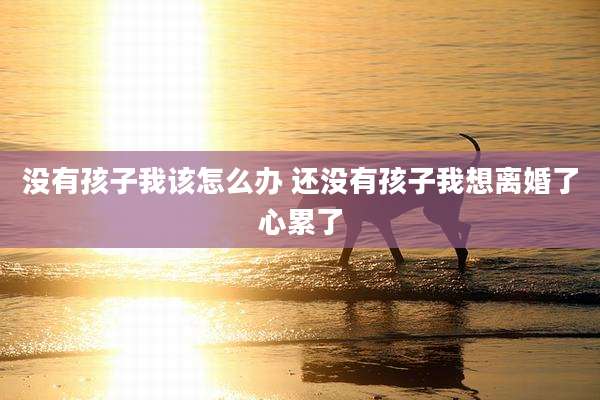 没有孩子我该怎么办 还没有孩子我想离婚了心累了