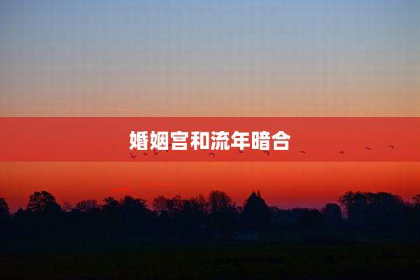 婚姻宫和流年暗合