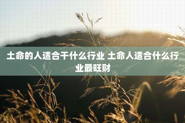 土命的人适合干什么行业 土命人适合什么行业最旺财