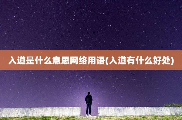 入道是什么意思网络用语(入道有什么好处)