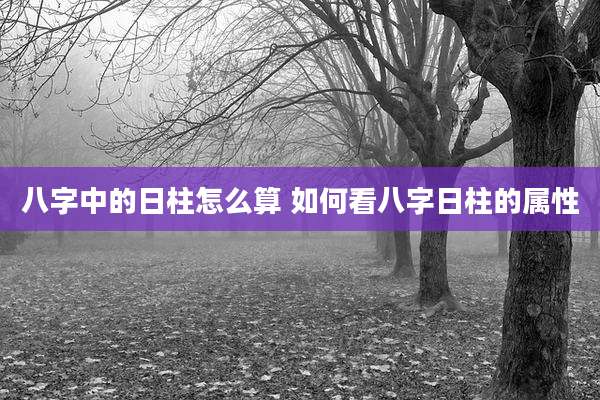 八字中的日柱怎么算 如何看八字日柱的属性