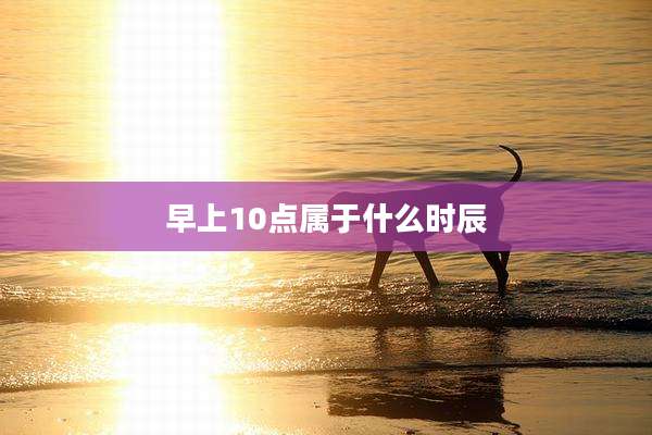 早上10点属于什么时辰