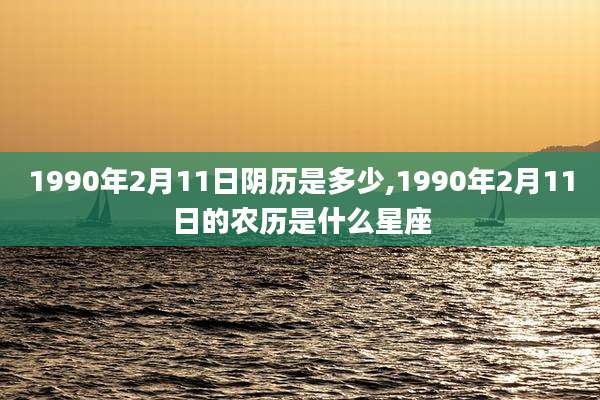 1990年2月11日阴历是多少,1990年2月11日的农历是什么星座
