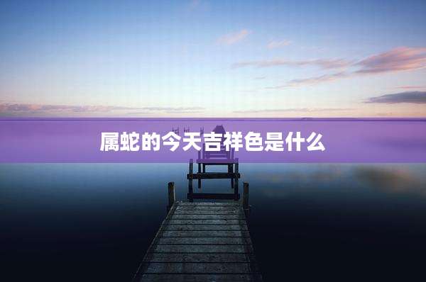 属蛇的今天吉祥色是什么