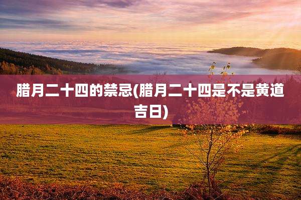 腊月二十四的禁忌(腊月二十四是不是黄道吉日)