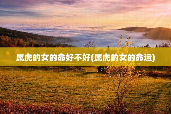 属虎的女的命好不好(属虎的女的命运)