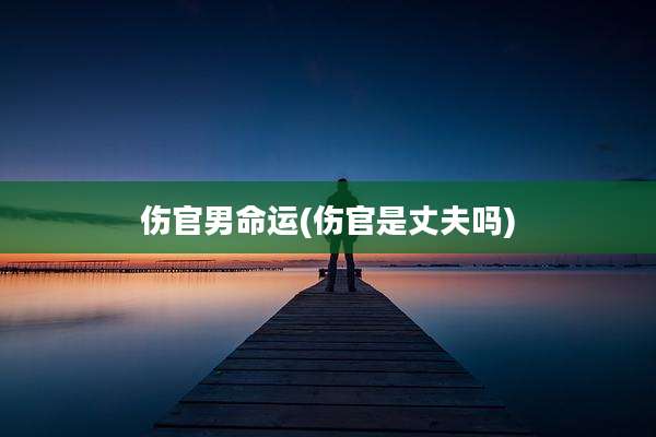 伤官男命运(伤官是丈夫吗)