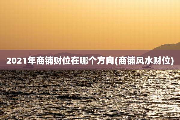 2021年商铺财位在哪个方向(商铺风水财位)