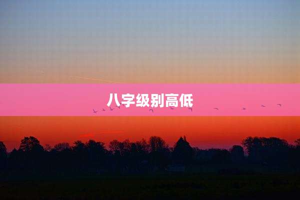 八字级别高低