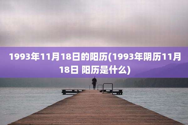 1993年11月18日的阳历(1993年阴历11月18日 阳历是什么)
