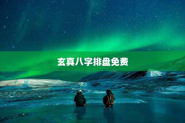 玄真八字排盘免费