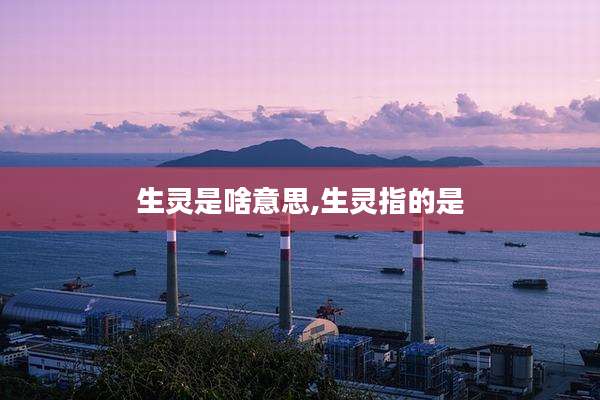 生灵是啥意思,生灵指的是