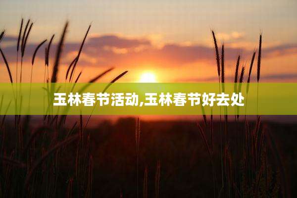玉林春节活动,玉林春节好去处