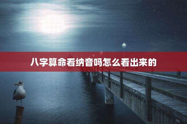 八字算命看纳音吗怎么看出来的