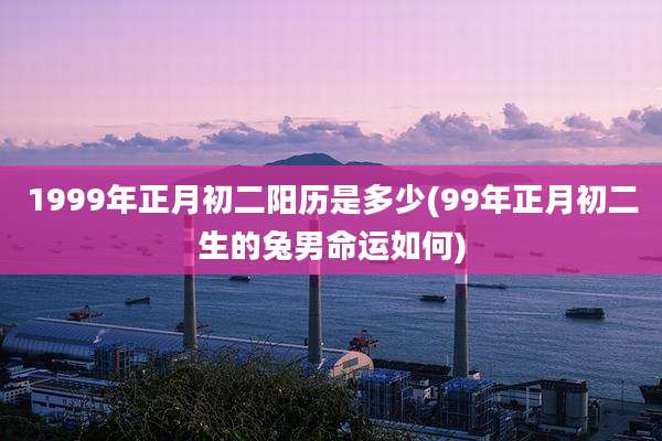 1999年正月初二阳历是多少(99年正月初二生的兔男命运如何)
