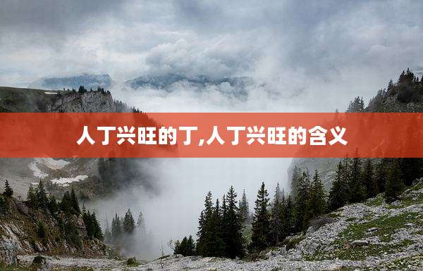 人丁兴旺的丁,人丁兴旺的含义