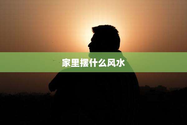 家里摆什么风水