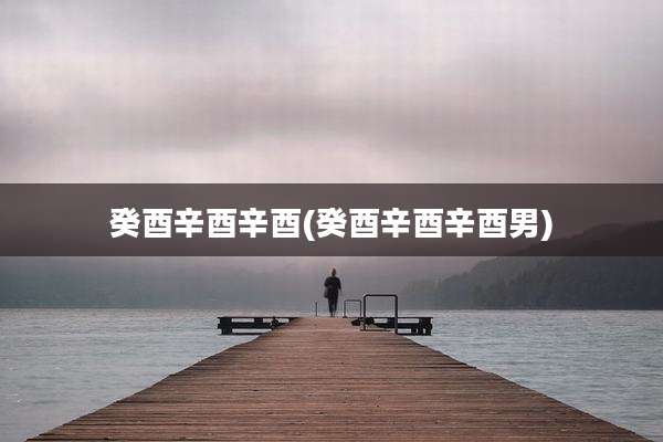 癸酉辛酉辛酉(癸酉辛酉辛酉男)