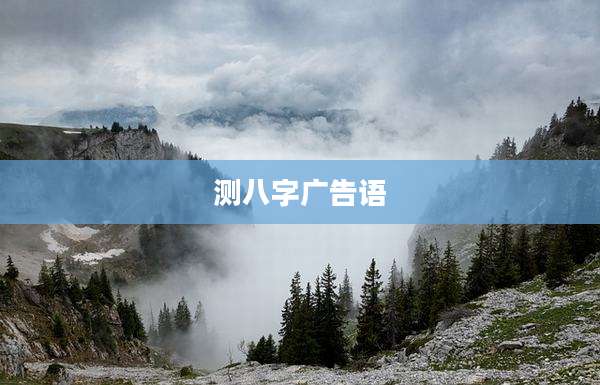 测八字广告语