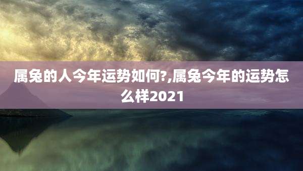 属兔的人今年运势如何?,属兔今年的运势怎么样2021