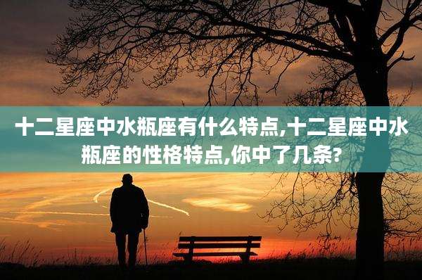 十二星座中水瓶座有什么特点,十二星座中水瓶座的性格特点,你中了几条?