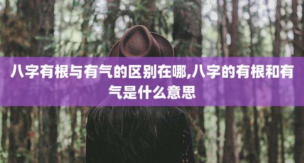 八字有根与有气的区别在哪,八字的有根和有气是什么意思