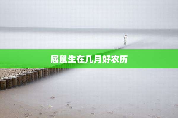 属鼠生在几月好农历