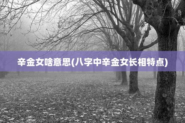 辛金女啥意思(八字中辛金女长相特点)