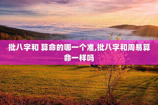 批八字和 算命的哪一个准,批八字和周易算命一样吗