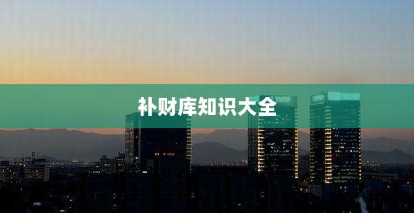 补财库知识大全