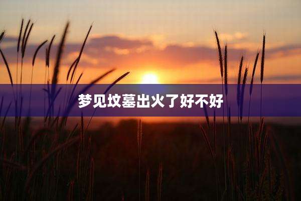 梦见坟墓出火了好不好