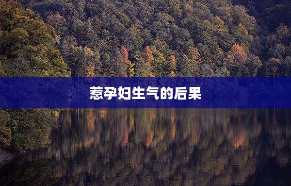 惹孕妇生气的后果
