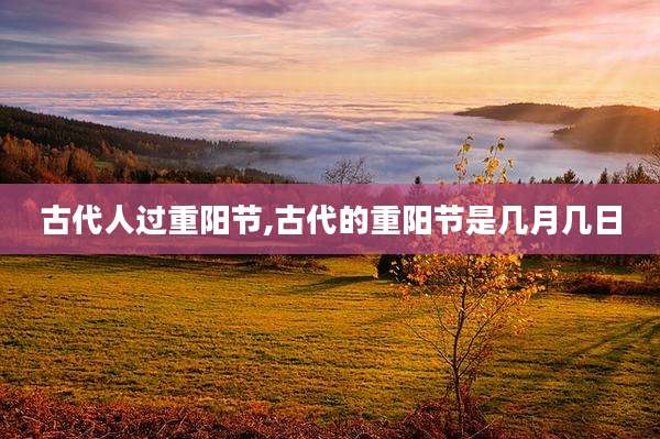 古代人过重阳节,古代的重阳节是几月几日
