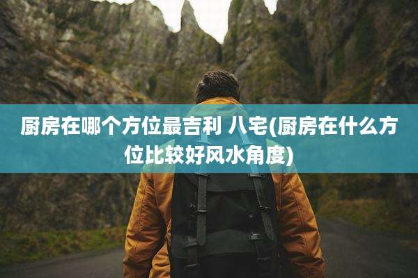 厨房在哪个方位最吉利 八宅(厨房在什么方位比较好风水角度)
