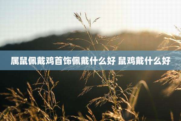 属鼠佩戴鸡首饰佩戴什么好 鼠鸡戴什么好
