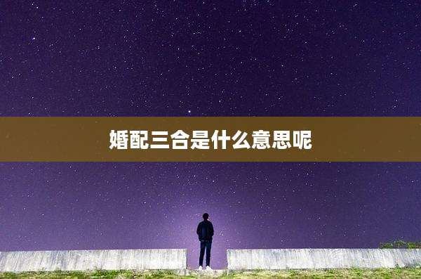 婚配三合是什么意思呢