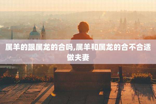 属羊的跟属龙的合吗,属羊和属龙的合不合适做夫妻
