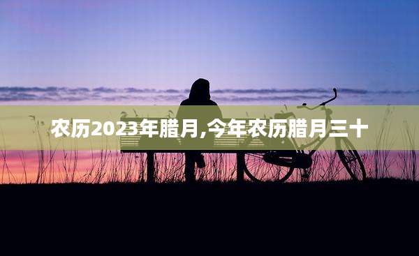 农历2023年腊月,今年农历腊月三十