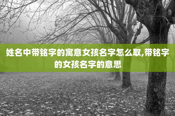 姓名中带铭字的寓意女孩名字怎么取,带铭字的女孩名字的意思