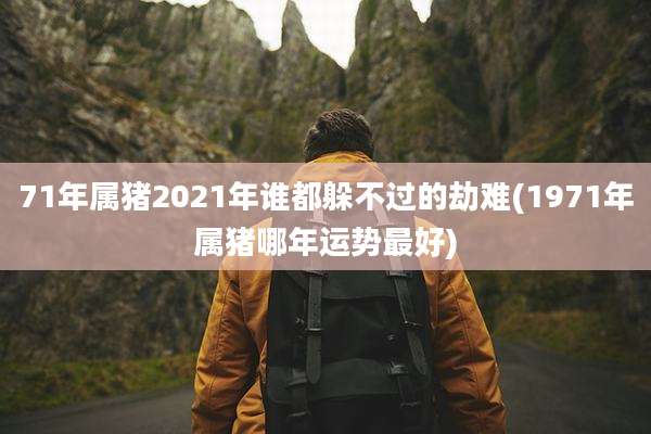 71年属猪2021年谁都躲不过的劫难(1971年属猪哪年运势最好)