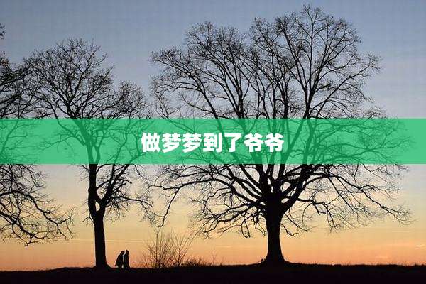 做梦梦到了爷爷