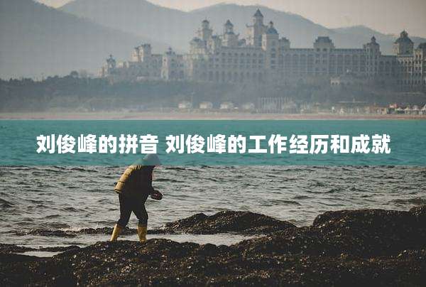 刘俊峰的拼音 刘俊峰的工作经历和成就