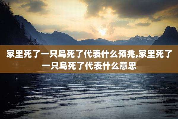 家里死了一只鸟死了代表什么预兆,家里死了一只鸟死了代表什么意思